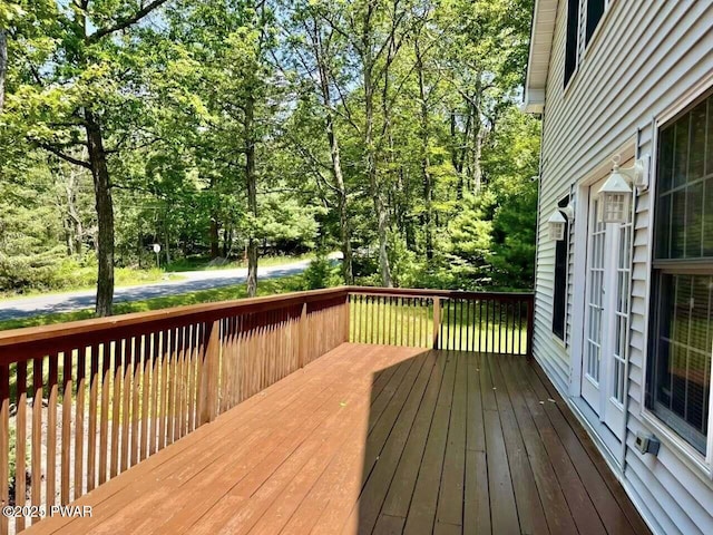 121 Canterbrook Dr, Hawley, PA 18428 - view of wooden deck