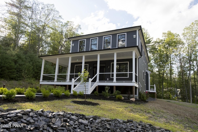 view of front of house featuring covered porch