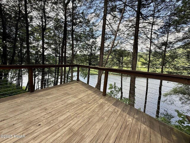 498 Penn York Rd, Starlight, PA 18461 - wooden terrace featuring view of scattered trees