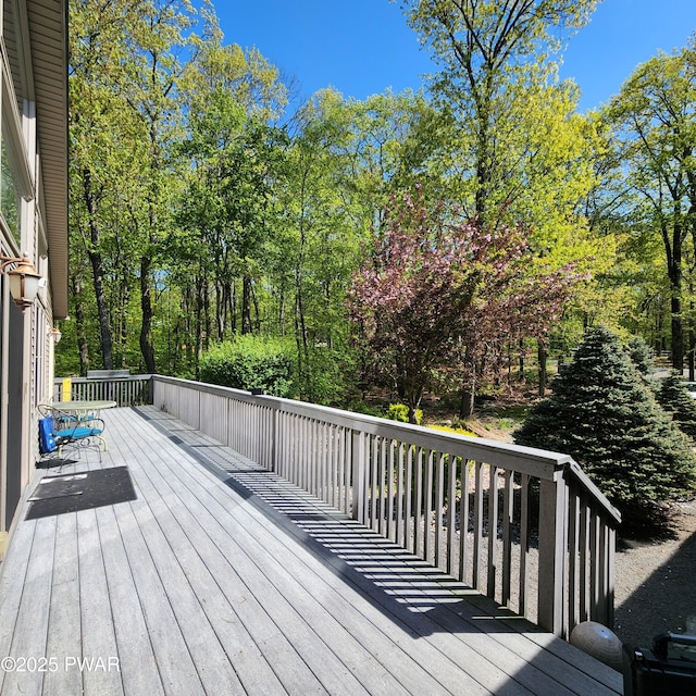344 Canoebrook Dr, Lords Valley, PA 18428 - view of wooden deck