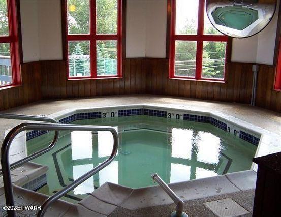 344 Canoebrook Dr, Lords Valley, PA 18428 - view of swimming pool with an in-ground hot tub