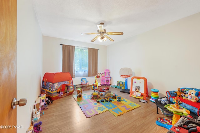 103 Westfall Dr, Dingmans Ferry, PA 18328 - recreation room with a ceiling fan and wood finished floors