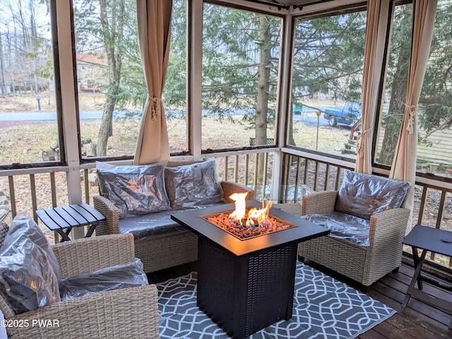 view of sunroom