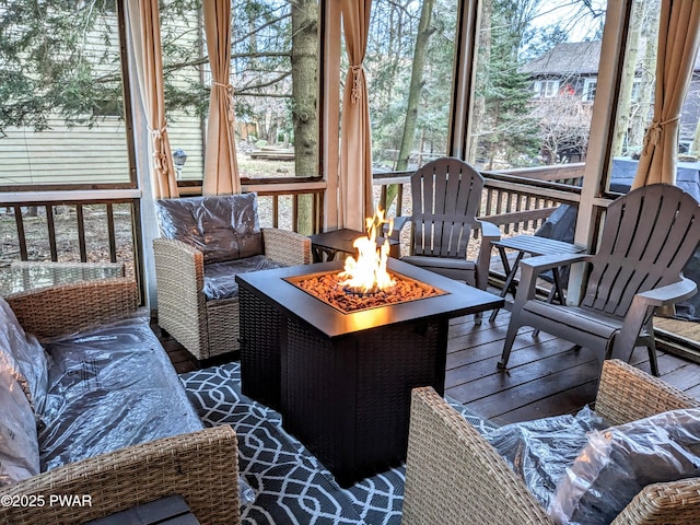 sunroom featuring a healthy amount of sunlight