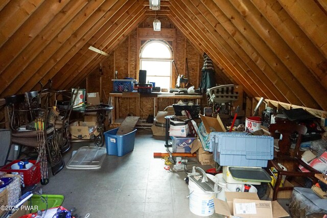 view of attic