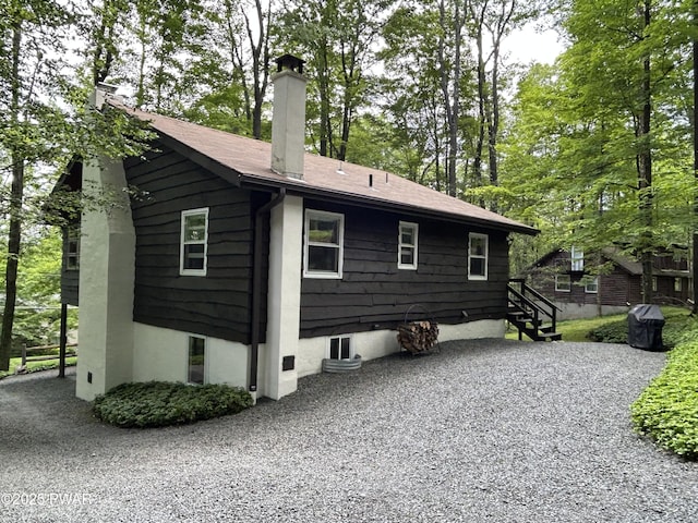 112 N Maple Ln, Greentown, PA 18426 - view of side of property with a chimney