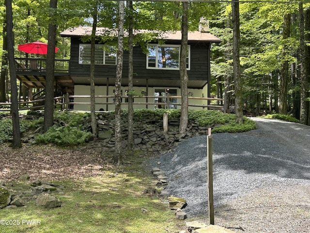 112 N Maple Ln, Greentown, PA 18426 - view of home's exterior with a deck