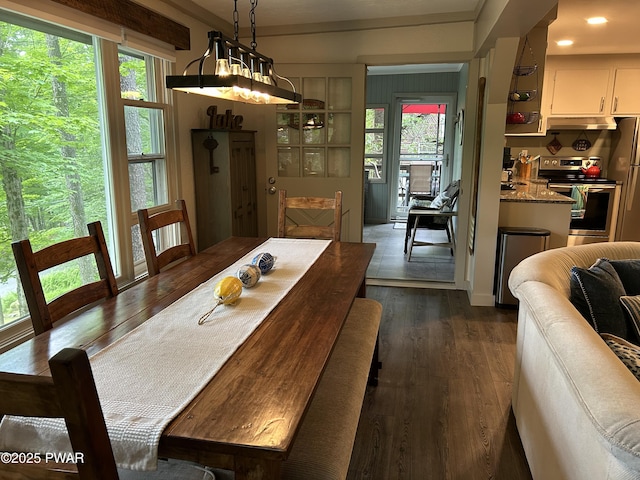 112 N Maple Ln, Greentown, PA 18426 - dining space featuring dark wood-style flooring