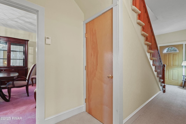 132 Dundaff St, Forest City, PA 18421 - hall featuring carpet floors and stairs