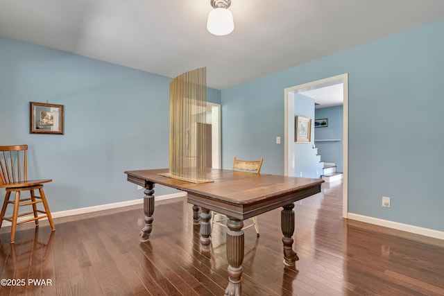 174 Lee Rd, Shohola, PA 18458 - dining room with wood finished floors, baseboards, and stairway