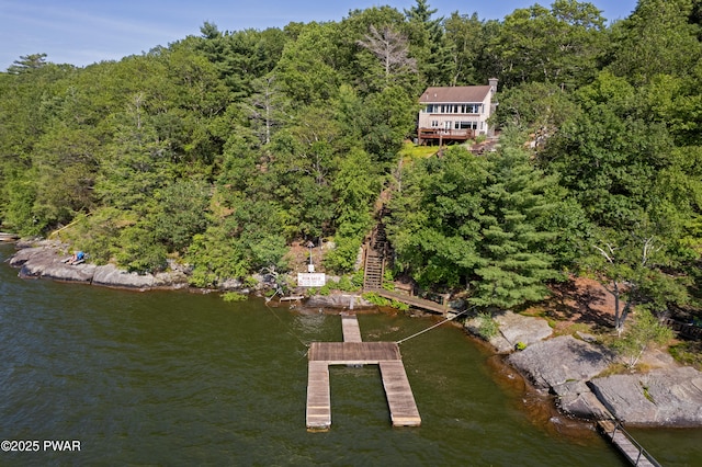 129 Timber Ln, Tafton, PA 18464 - view from above of property with a nearby body of water