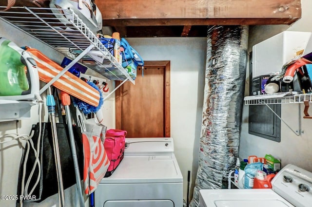 washroom featuring separate washer and dryer