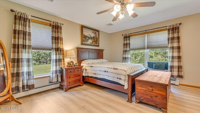 11 Coyote Rdg, Hawley, PA 18428 - bedroom featuring multiple windows, light wood finished floors, and a baseboard heating unit
