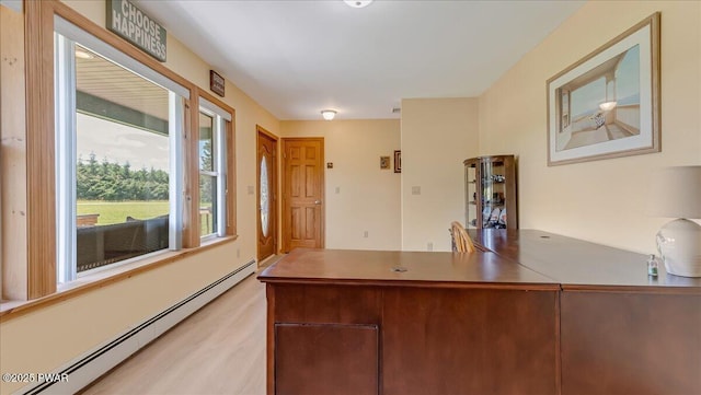 11 Coyote Rdg, Hawley, PA 18428 - unfurnished office with baseboard heating and light wood-type flooring