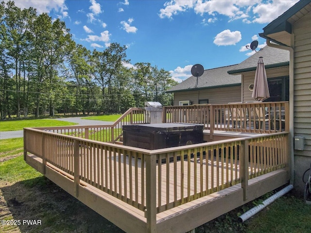 11 Coyote Rdg, Hawley, PA 18428 - wooden deck with a lawn