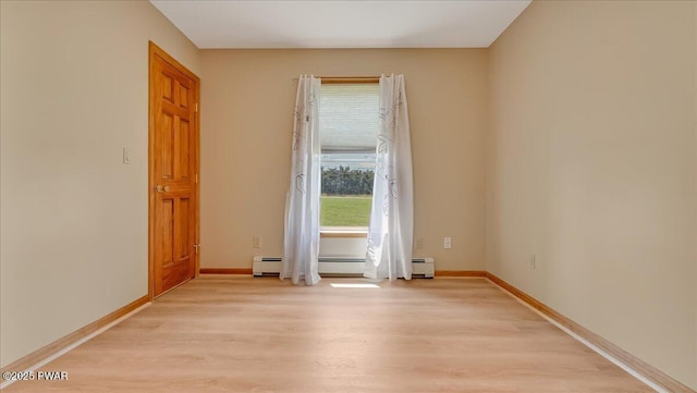 11 Coyote Rdg, Hawley, PA 18428 - empty room featuring light wood-type flooring and a baseboard radiator
