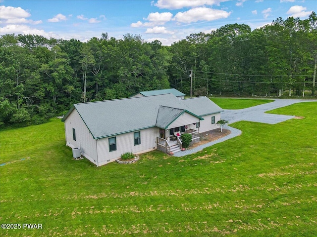 11 Coyote Rdg, Hawley, PA 18428 - aerial view of property and surrounding area with a heavily wooded area