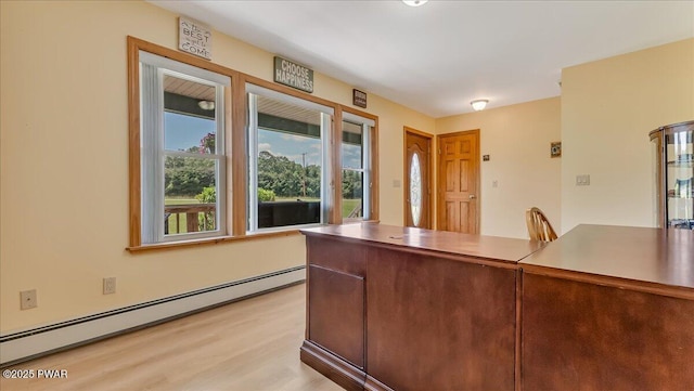 11 Coyote Rdg, Hawley, PA 18428 - unfurnished office with baseboard heating and light wood-style flooring