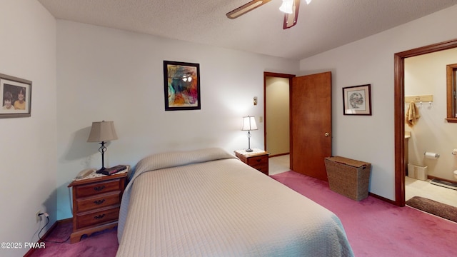726 Wildwood Ter, Lake Ariel, PA 18436 - carpeted bedroom featuring connected bathroom, a ceiling fan, and baseboards