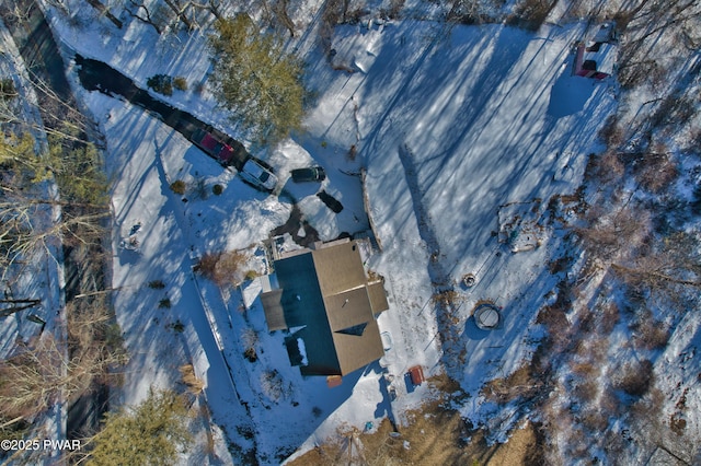 view of snowy aerial view