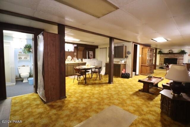 view of carpeted living room