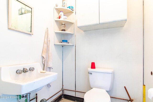 bathroom featuring sink and toilet