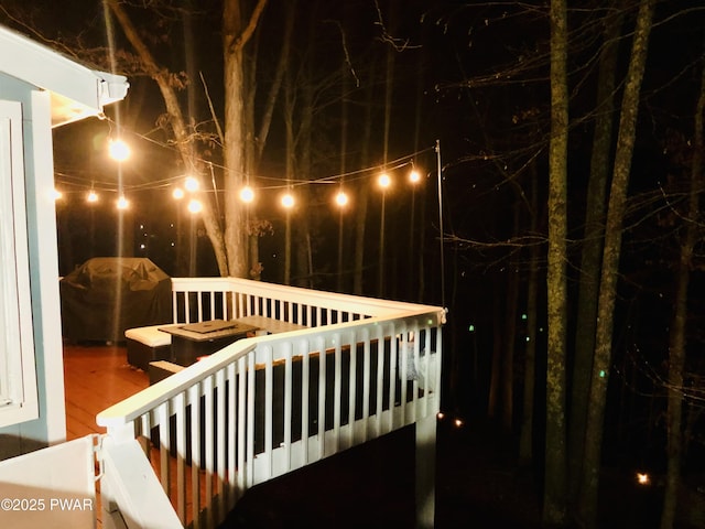 108 Bayberry Ct, East Stroudsburg, PA 18301 - yard at night with a deck