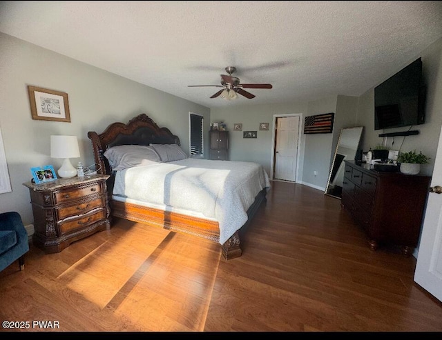 108 Bayberry Ct, East Stroudsburg, PA 18301 - bedroom with dark wood-type flooring, ceiling fan, and baseboards