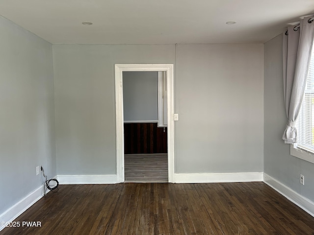 887 Maple Ave, Honesdale, PA 18431 - spare room featuring baseboards and dark wood finished floors