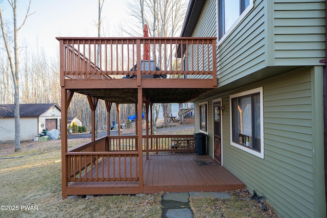 view of wooden terrace