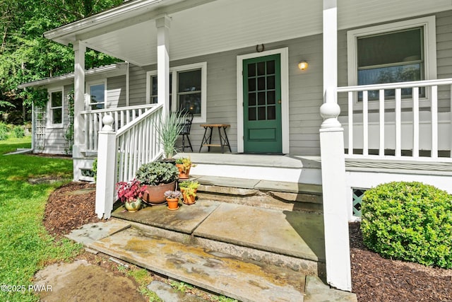 182 Lcpl Jacob Beisel Rd, Lackawaxen, PA 18435 - doorway to property with covered porch