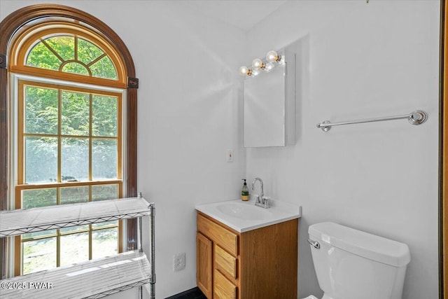 29 Hirshorn Dr, Newfoundland, PA 18445 - bathroom with vanity, plenty of natural light, and toilet
