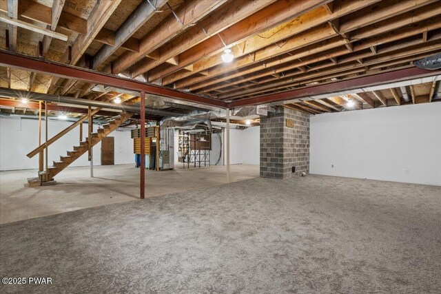 29 Hirshorn Dr, Newfoundland, PA 18445 - unfinished below grade area with stairs
