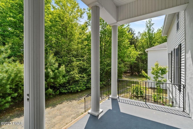 29 Hirshorn Dr, Newfoundland, PA 18445 - view of patio with view of wooded area
