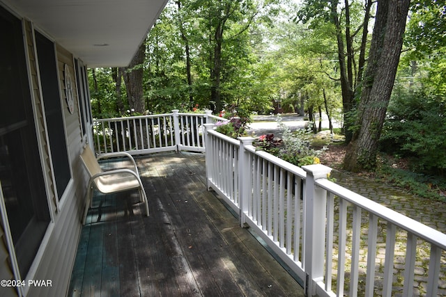 view of wooden deck