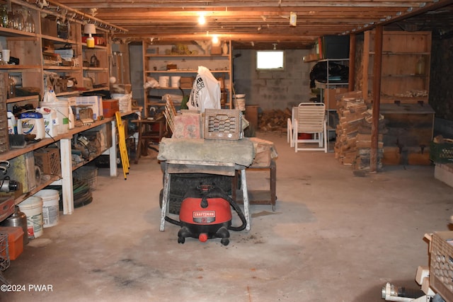 view of basement