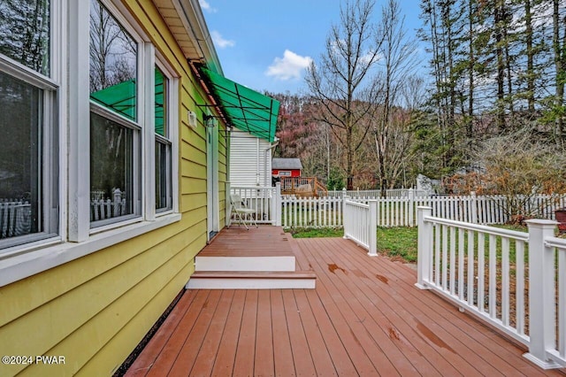 view of wooden deck