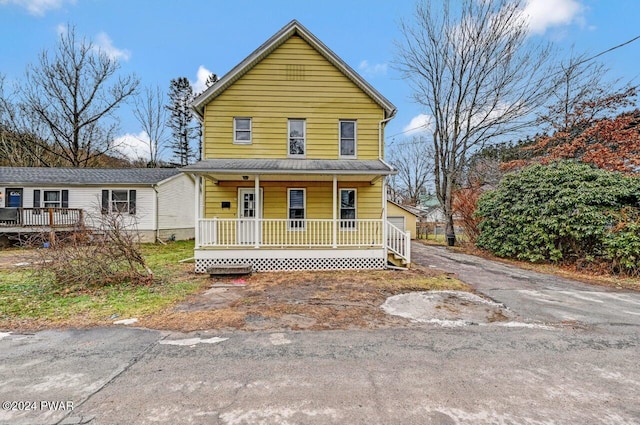 view of front of home with a porch