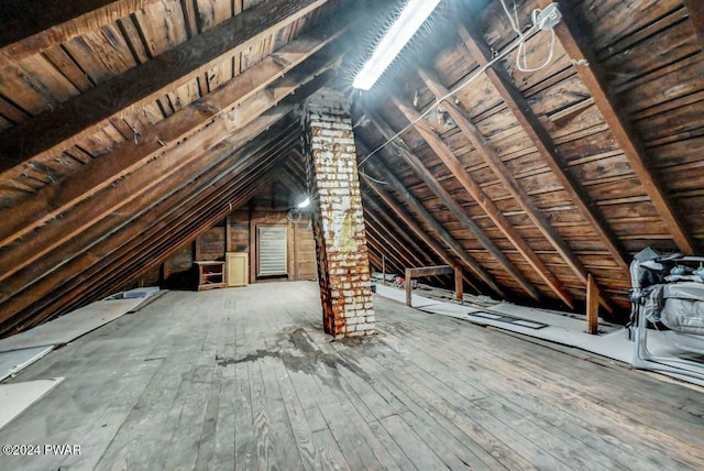 view of attic