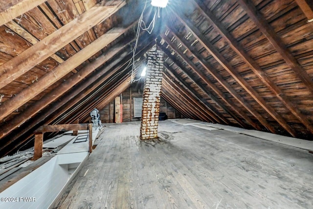 view of attic