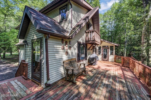 77 Brookfield Rd, Lake Ariel, PA 18436 - wooden terrace featuring area for grilling