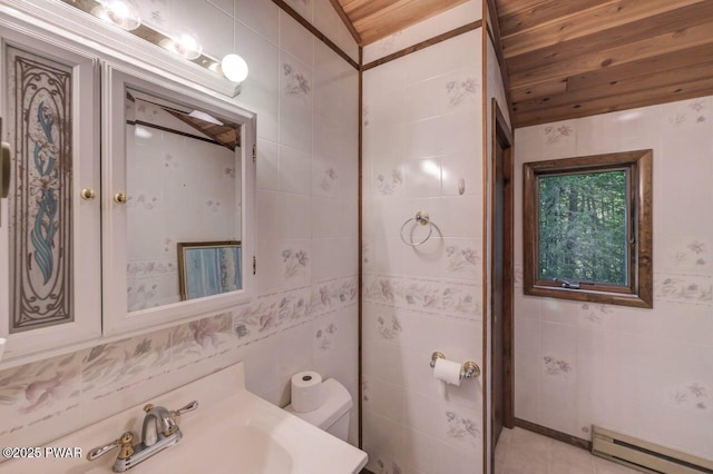 77 Brookfield Rd, Lake Ariel, PA 18436 - full bath featuring a baseboard heating unit and vanity
