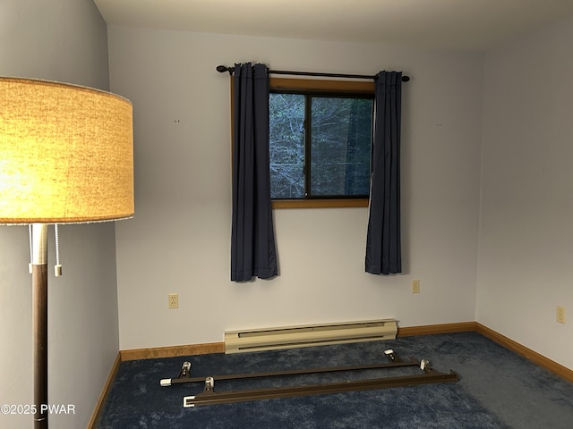 1024 Pitt Rd, Newfoundland, PA 18445 - unfurnished room featuring baseboard heating and carpet