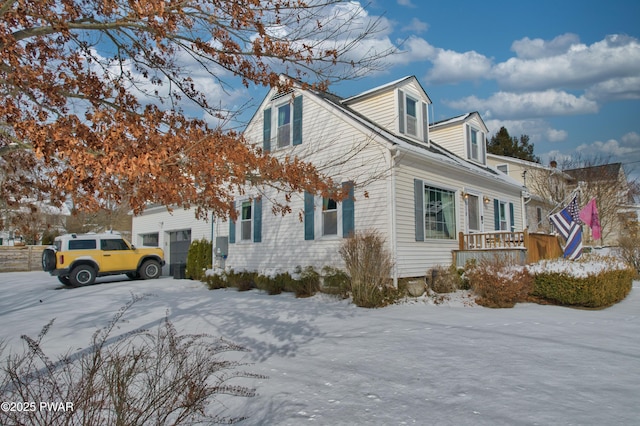 view of snowy exterior