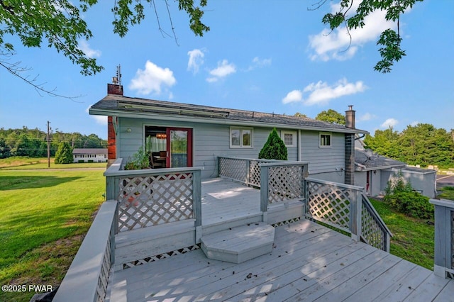 1528 Mount Cobb Rd, Jefferson Township, PA 18436 - deck featuring a yard