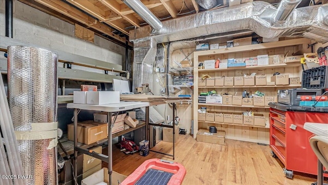 view of storage area