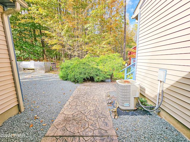 view of patio / terrace featuring central AC unit