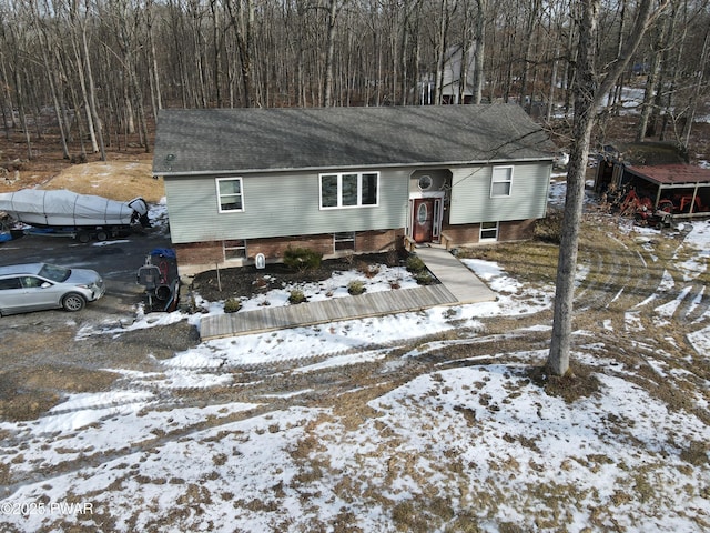 view of split foyer home