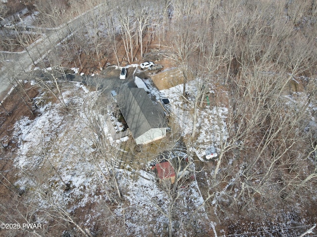 view of snowy aerial view