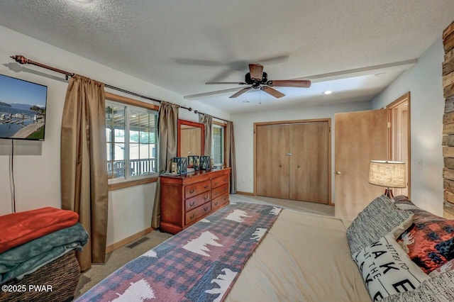 1007 Apache Ct, Lake Ariel, PA 18436 - bedroom featuring light colored carpet, baseboards, and a ceiling fan
